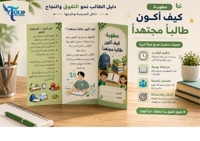 صورة مطوية كيف أكون طالبًا مجتهدًا؟