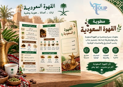 صورة مطوية القهوة السعودية