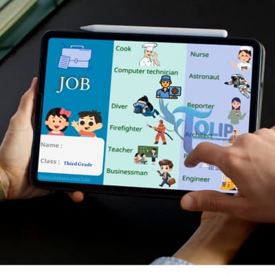 صورة مطوية  JOB   المهن   الصف الثالث الابتدائي إنجليزي الفصل الدراسي الاول 