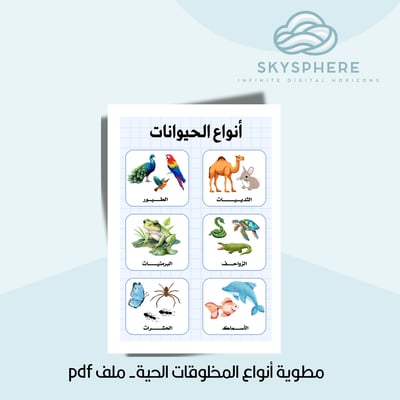 صورة أنواع الحيوانات - اول ابتدائي