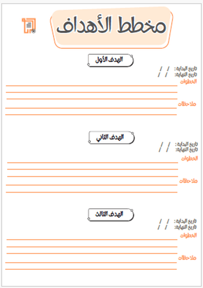 صورة مخطط الاهداف