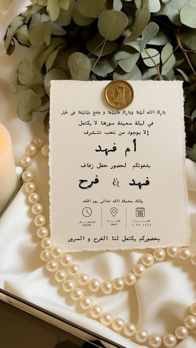 صورة دعوة زفاف 