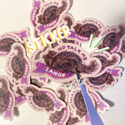 صورة ملصق القطة الغاضبة - No Talk Me I Angy Sticker 