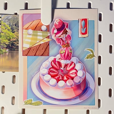 صورة مطبوعة فتاة الفراولة - Strawberry Girl Art Print