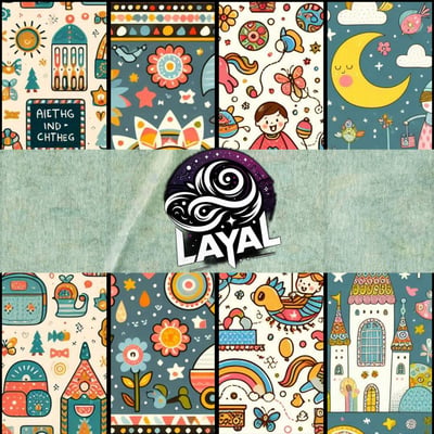 صورة باترن بطابع طفولي