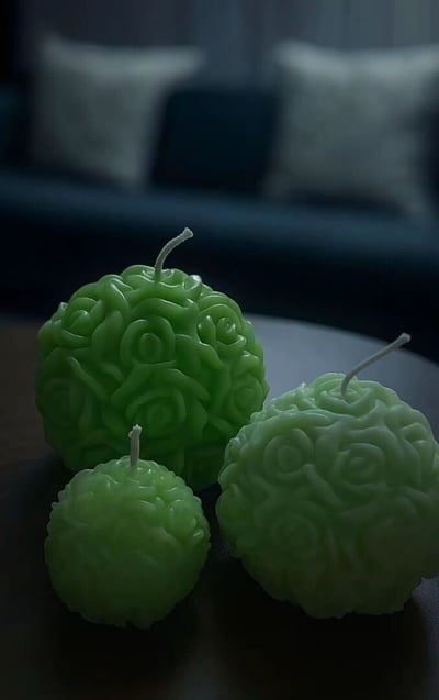 صورة شموع الورود الخضراء 