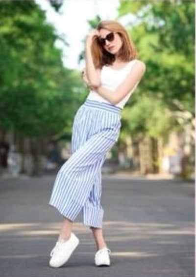 صورة باترون بنطال وسيع - 5 مقاسات - MCH03