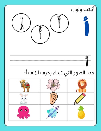 صورة الحروف الهجائية