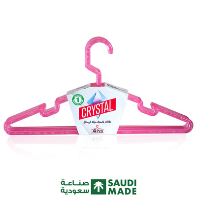 صورة علّاقات ملابس كريستال ، 72 علّاقة/كرتون ، لون وردي