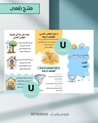 صورة مطوية تقلبات الطقس – مادة العلوم (الصف الثالث الابتدائي)