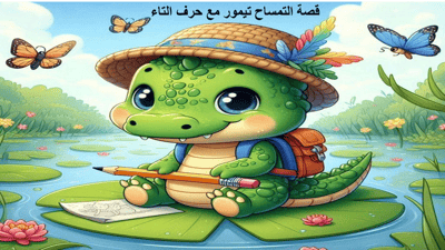 صورة قصة حرف التاء مع التمساح تيمور