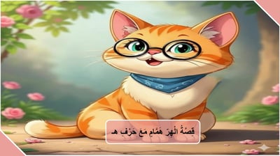 صورة قصة الهر همام مع حرف الهاء