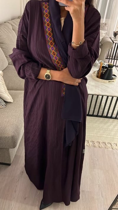 صورة عبايه كريب مكسر موف