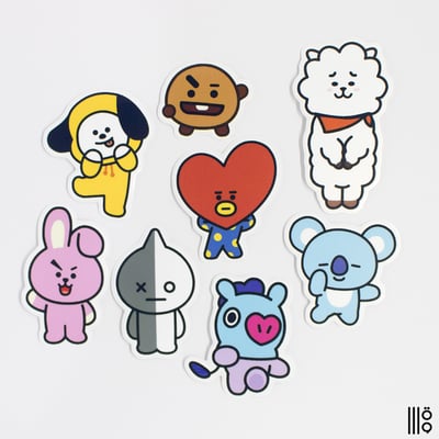 صورة ملصقات شخصيات الفرقة الكورية BTS