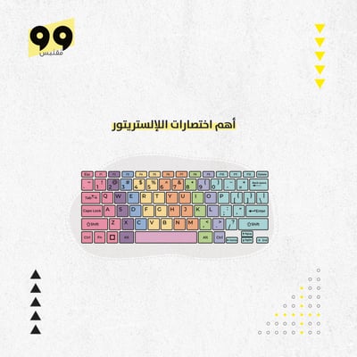 صورة اختصارات برنامج الاليستريتور 