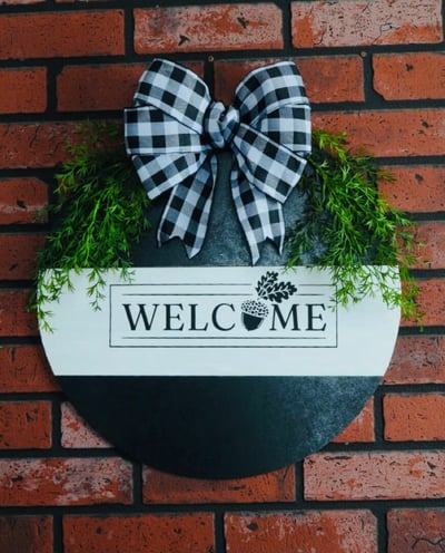 صورة لوحه خشبيه welcome