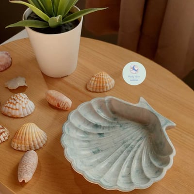 صورة كوستر الصدفة 🐚🌊 تموجات الأخضر 