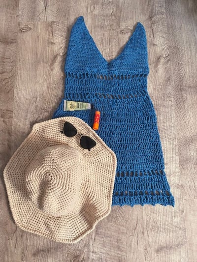 صورة فستان شاطئ كروشييه