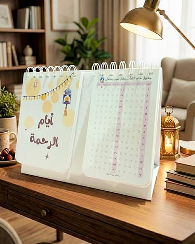 صورة تقويم رمضاني بعبارات تحفيزي