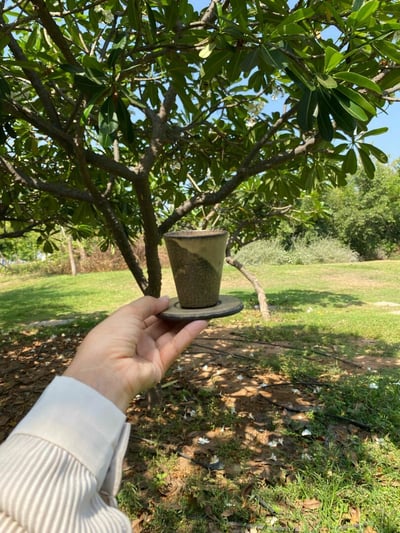 صورة كوب وطبق اسبريسو