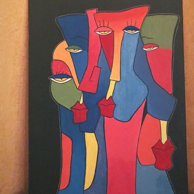 صورة لوحه رسم تجريدي 