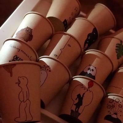 صورة اكواب ورقيه 