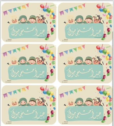 صورة ثيم عيد الاضحى لتوزيعات العيد 