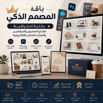 صورة باقة المصمم الذكي – للمصممين وصناع المحتوى - قوالب فيديوهات وريلز جاهزة- تحميل فوري - ضمان ذهبي