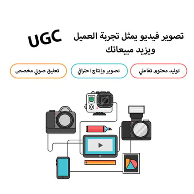 صورة تصوير فيديو ugc مع الصوت