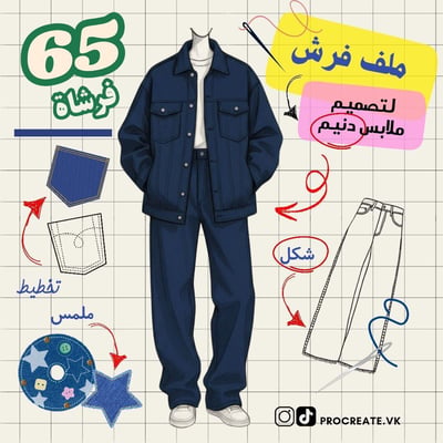 صورة مكتبة تصميم أزياء دنيم
