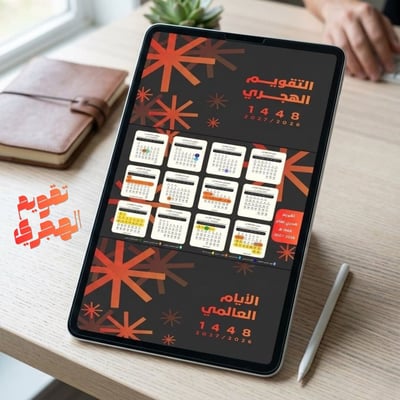 صورة تقويم الهجري 1448 /  2026 -2027