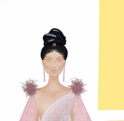صورة فستان وردي أنيق 
